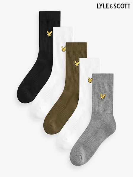 Lyle & Scott Black Camdyn Sports Socks 5 pack (AU7414) | €32