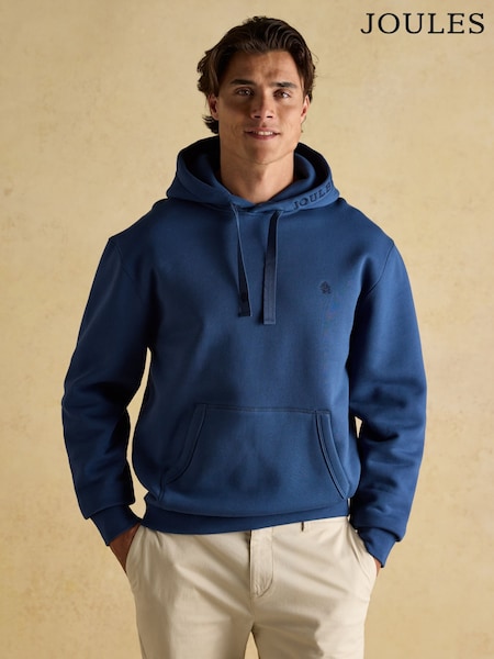 Joules Jenkins Blue Brushed Cotton Jersey Hoodie (AU7424) | R$ 640