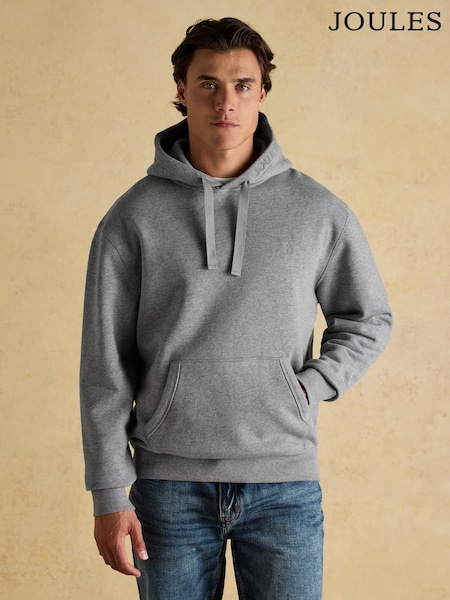 Joules Jenkins Grey Brushed Cotton Jersey Hoodie (AU7426) | R$ 640