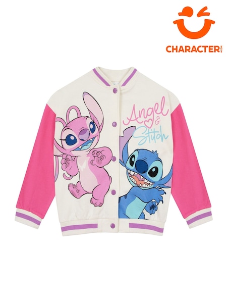 Character Pink 100% Cotton Disney Lilo And Stitch Varsity Jacket (AU7450) | €30