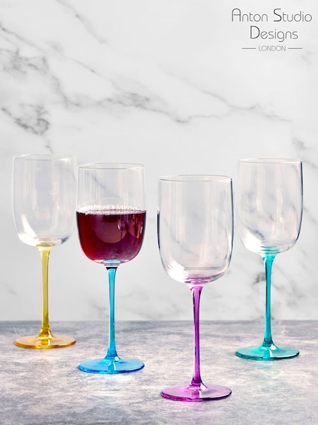 Anton Studio Designs Set of 4 Green Gala Wine Glasses (AU7489) | €66