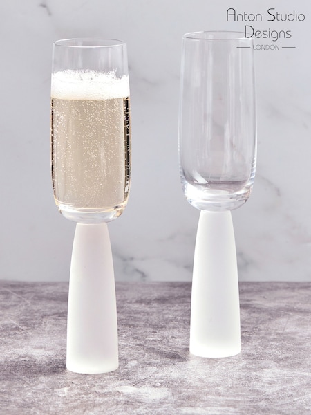 Anton Studio Designs Set of 2 Frost Oslo Champagne Flutes (AU7493) | €42