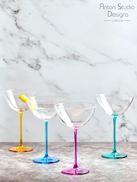 Anton Studio Designs Set of 4 Green Gala Cocktail Glasses (AU7501) | €66