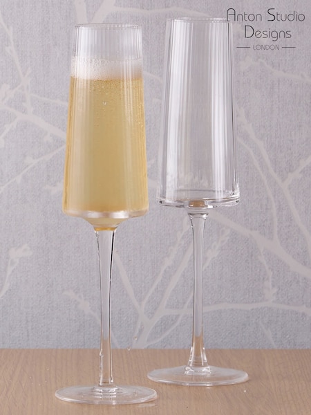Anton Studio Designs Set Of 2 Empire Champagne Saucers (AU7510) | € 28