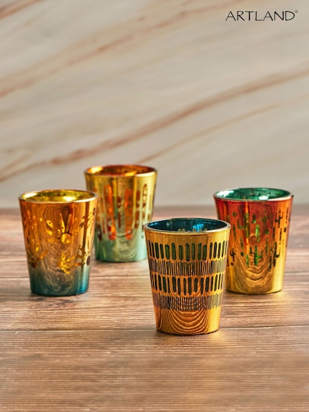 Artland Set of 4 Gold Fiesta Shot Glasses (AU7522) | €36
