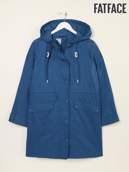 FatFace Lola Navy Lola Waterproof Long Coat (AU7602) | ₪553