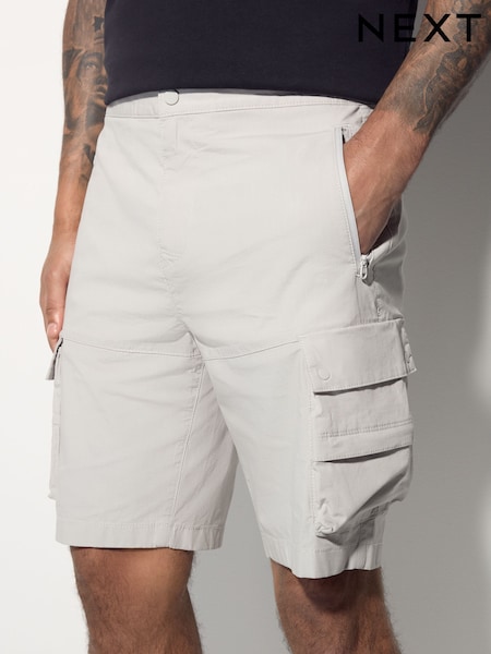 رمادي - Tech Stretch Utility Cargo Shorts (AU7624) | ‏153 د.إ.‏