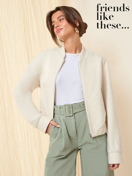 Friends Like These Cream Bomber Jacket (AU7637) | €84