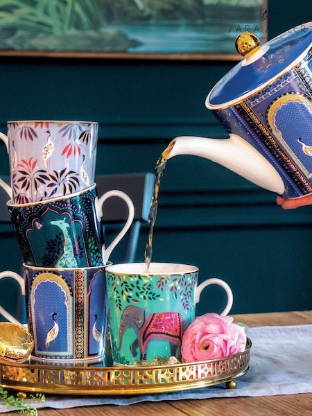 Sara Miller Multi India Assorted Set of 4 Mugs (AU7698) | €86