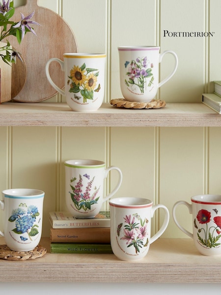 Portmeirion Multi Botanic Garden Meadow Set of 6 Tulip Mugs (AU7707) | €155