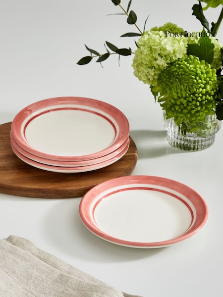 Portmeirion Red Potter's Stripe Set of 4 Bread Plates (AU7711) | €34