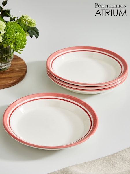 Portmeirion Red Potter's Stripe Set of 4 Side Plates (AU7746) | €44