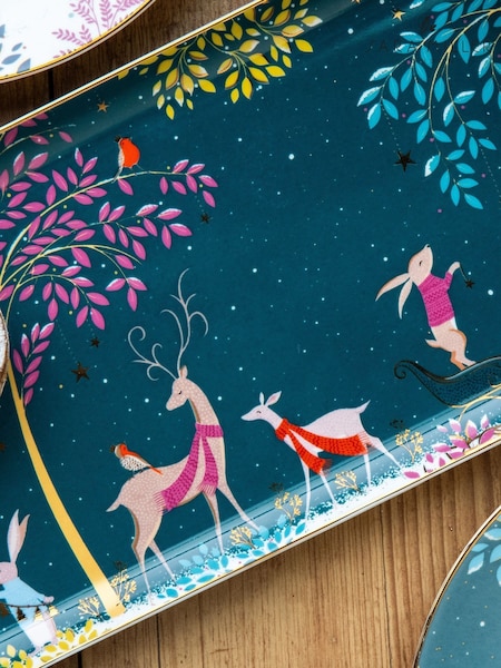 Sara Miller Multi Woodland Tales Deer & Robin Sandwich Trays (AU7762) | €60
