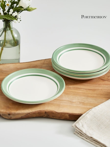 Portmeirion Green Potter's Stripe Set of 4 Bread Plates (AU7768) | €34