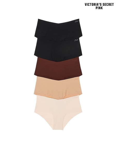 Victoria's Secret PINK Black/Black/Ganache/Praline/Marzipan Cheeky 5 Pack Knickers (AU7802) | €31