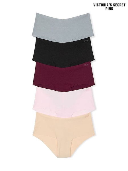 Victoria's Secret PINK Grey/Black/Purple/Pink/Marzipan Cheeky 5 Pack Knickers (AU7814) | €31