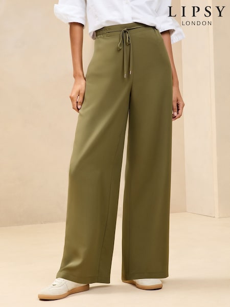 Verde kaki - Pantaloni largi Lipsy (AU7892) | 283 LEI