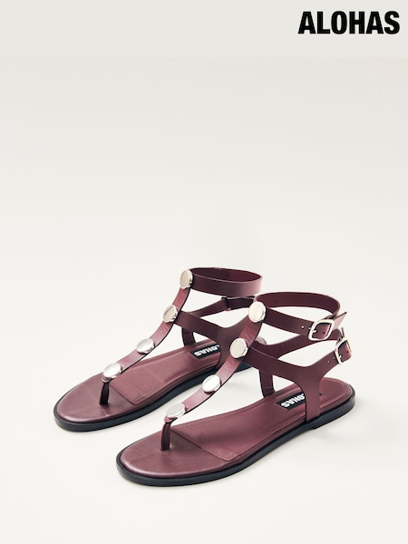 Alohas Burgundy Red Xena Sandals (AU7900) | €242