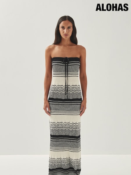 Alohas White/Black Olenka Knit Dress (AU7906) | €204