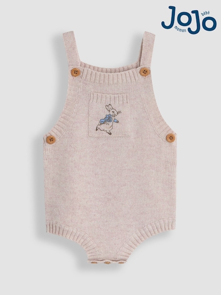 JoJo Maman Bébé Natural Peter Rabbit™  Knitted Dungarees (AU7913) | €40 - €41