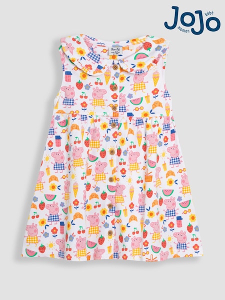 JoJo Maman Bébé Pink Peppa Pig Button Through Dress (AU7920) | AED147 - AED167
