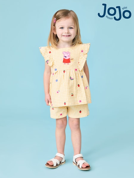 JoJo Maman Bébé 2-Piece Peppa Pig Woven Top & Shorts Set (AU7943) | ‏158 ر.ق. - ‏188 ر.ق.