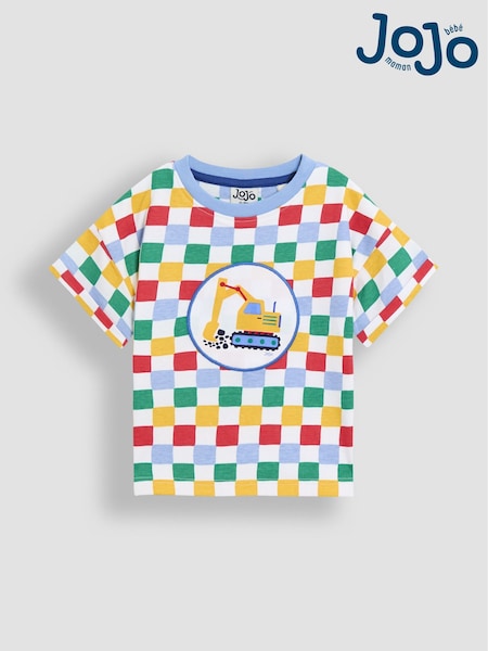 Monipuolinen rakentaminen - Jojo Maman Bébé Appliqué Checkerboard T-paita (AU7964) | €26 - €31