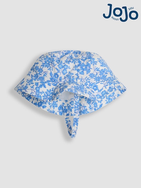 JoJo Maman Bébé Blue Floral Pretty Sun Hat (AU7986) | €22