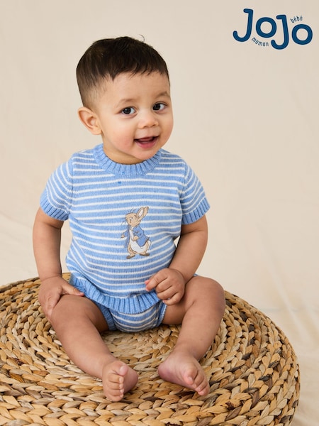 JoJo Maman Bébé Blue Peter Rabbit™ Knitted Set (AU7993) | €51 - €54