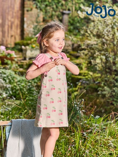 Jojo Maman Bébé 2-piece Dungaree Dress & T-shirt Set (AU7997) | ‏191 ر.س.‏ - ‏230 ر.س.‏
