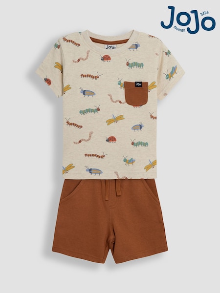 JoJo Maman Bébé 100% Cotton Printed T-Shirt & Shorts Set (AU8019) | 41 € - 46 €