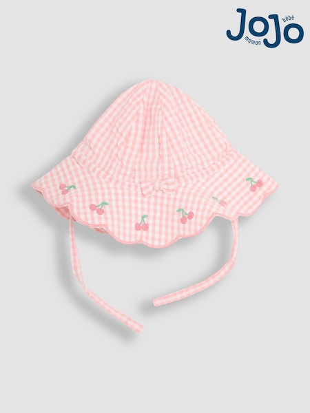 Pink Cherry Scalloped - Jojo Maman Bébé Sonnen-Schlapphut (AU8037) | 22 €