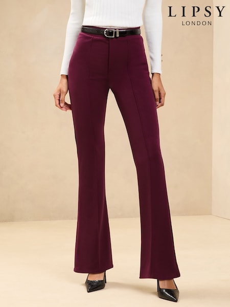 Lipsy High Waisted Contour Bootleg Flared Trousers (AU8070) | 166 LEI