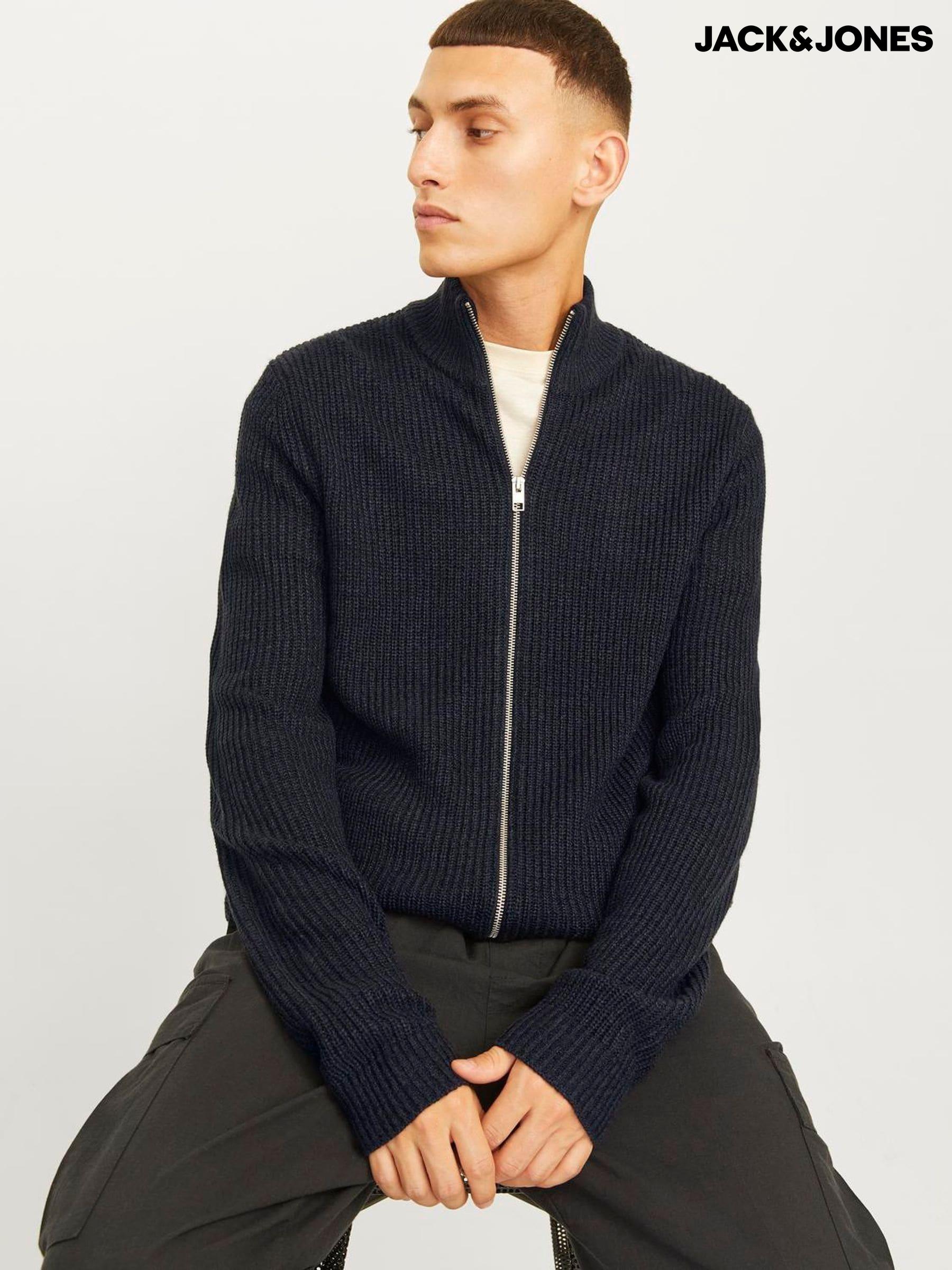 Next mens zip cardigans on sale