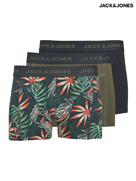 JACK & JONES Green Boxers 3 Pack (AU8110) | AED73