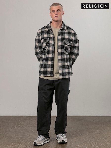 Religion Black Lumber Shirt (AU8193) | €49