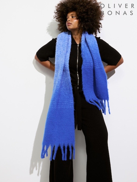 Oliver Bonas Cobalt Ombre Heavyweight Scarf (AU8204) | 182 LEI