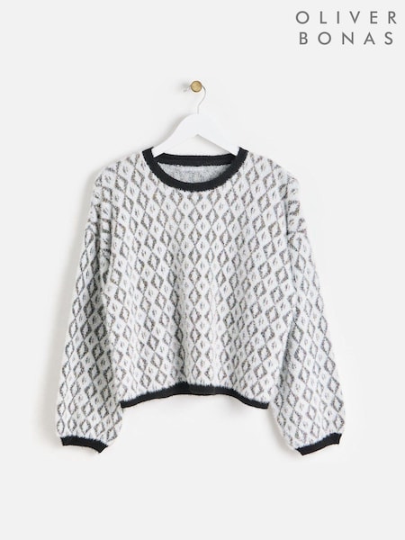Oliver Bonas Diamond Tinsel Knitted Jumper (AU8213) | 214 LEI