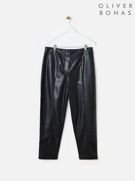 Oliver Bonas Faux Leather Tapered Trousers (AU8265) | 271 LEI