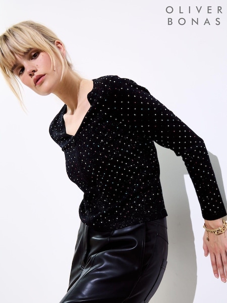 Oliver Bonas Iridescent Gem Knitted Top (AU8273) | €36