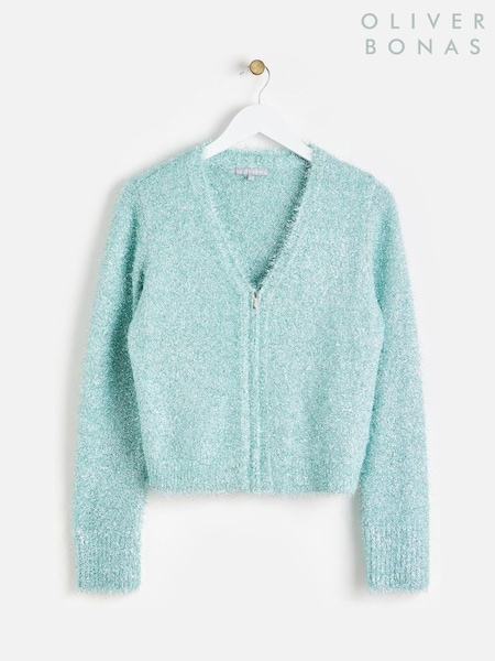 Oliver Bonas Mint Sparkly Knitted Cardigan (AU8308) | € 51