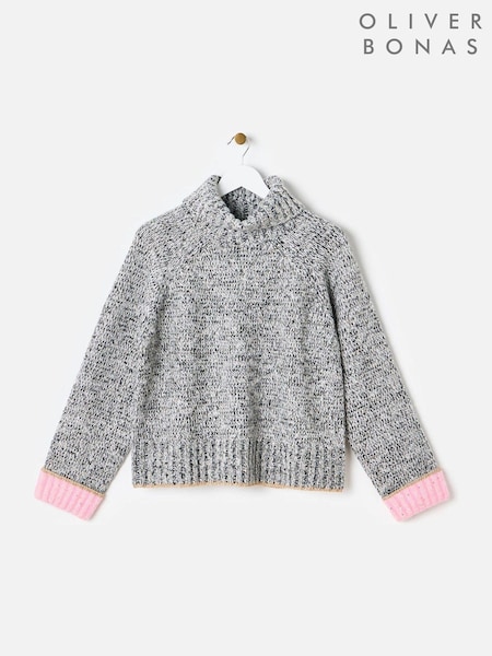 Oliver Bonas Marl Sequin Knitted Roll Neck Jumper (AU8312) | 271 LEI