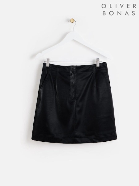 Oliver Bonas Snake Print Faux Leather Mini Skirt (AU8319) | 229 LEI
