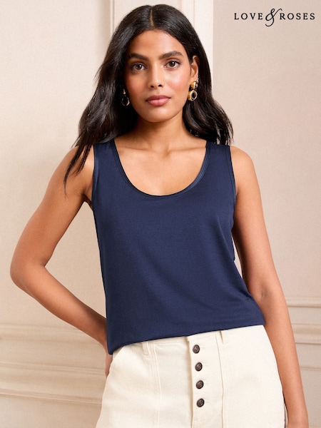 Bleumarin - Love & Roses Decolteu adânc Vest (AU8370) | 89 LEI