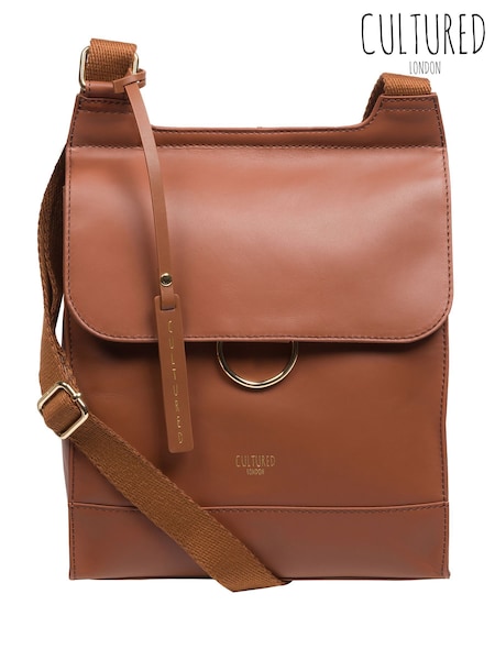 Cultured London Covent Leather Cross Body Brown Bag (AU8519) | 2,343 UAH