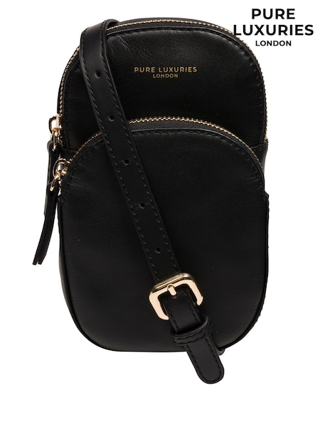 Pure Luxuries London 'Luna' Leather Cross-Body Phone Bag (AU8527) | ₪246