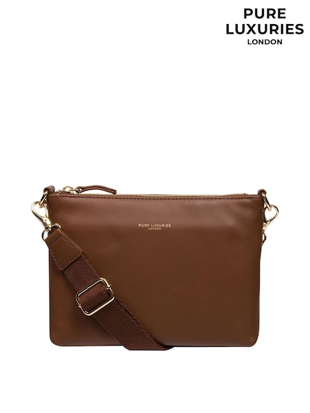 Pure Luxuries London Maria Leather Cross Body Bag (AU8529) | 243 QAR
