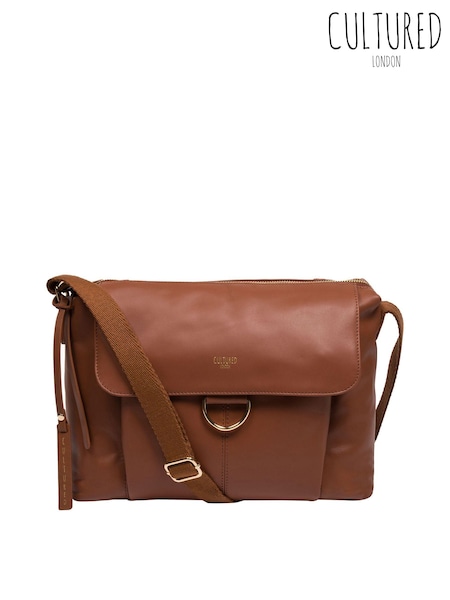 Cultured London Chancery Leather Shoulder Brown Bag (AU8536) | kr1 030
