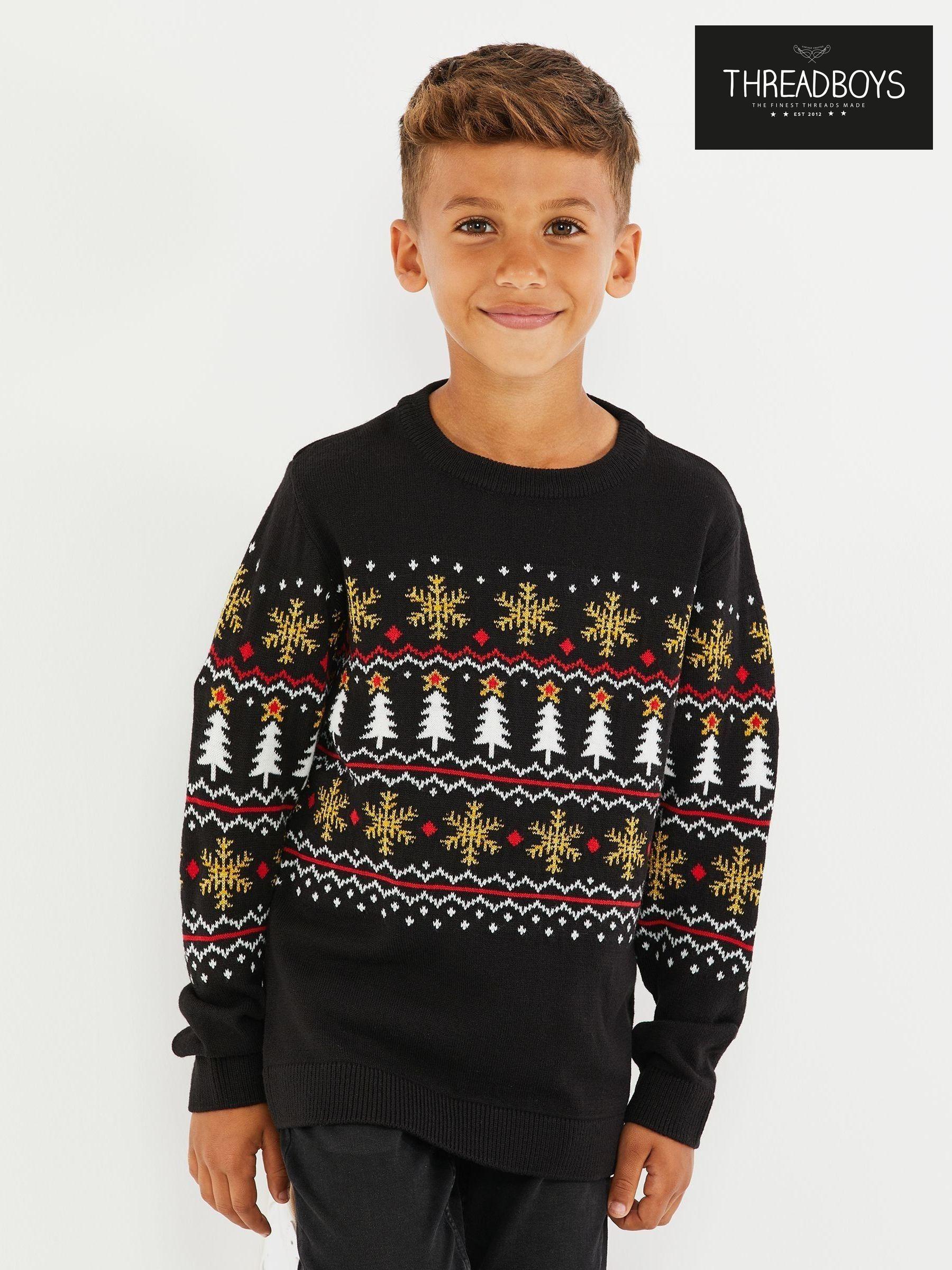 Boys Black Christmas Sweater Boysclothing Next Luxembourg