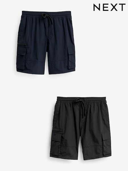 Black/Navy Blue Utility Swim Shorts 2 Pack (AU8759) | R$ 460